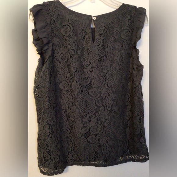 NWT Loft gray Lace lined Sleeveless Top size medium - Picture 4 of 4